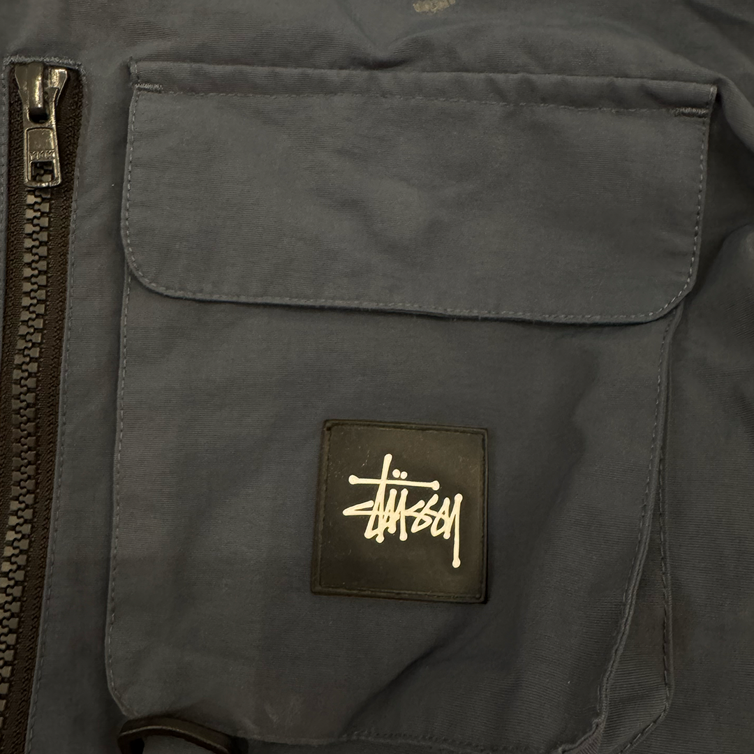 Stussy Dark Blue Rain Tactical Jacket (L)