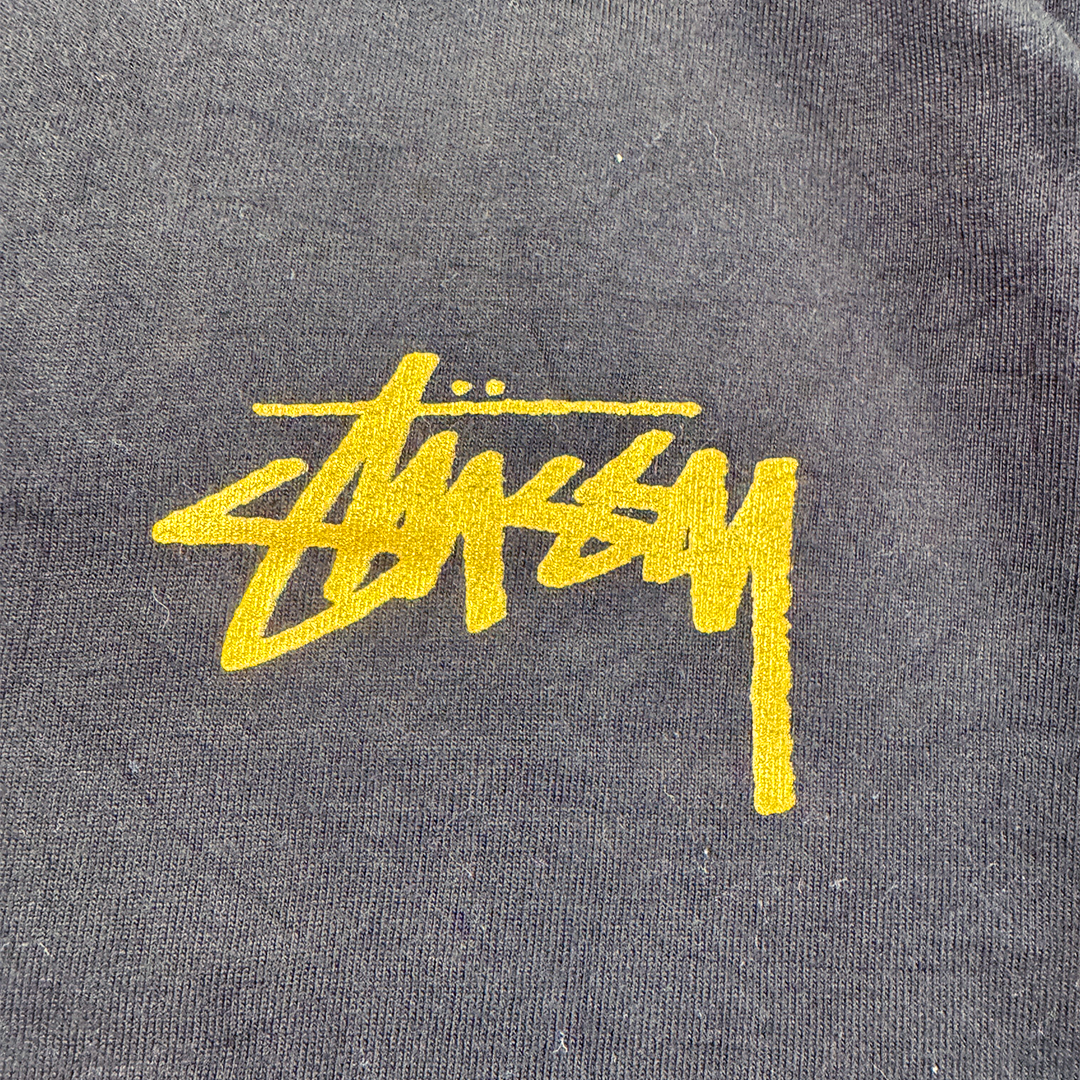 Stussy Kyoto Dragon Golden Print Black Tee (M)