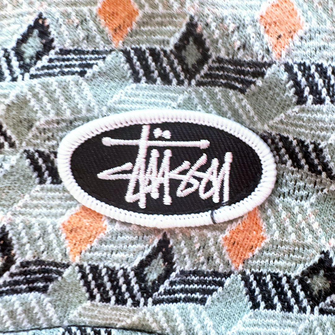 Stussy Diamond Pattern Long Sleeve Polo (M)