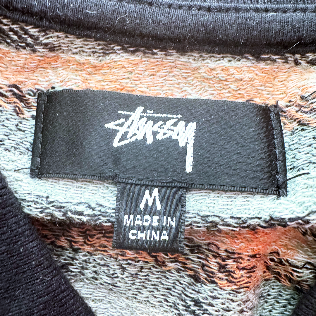 Stussy Diamond Pattern Long Sleeve Polo (M)