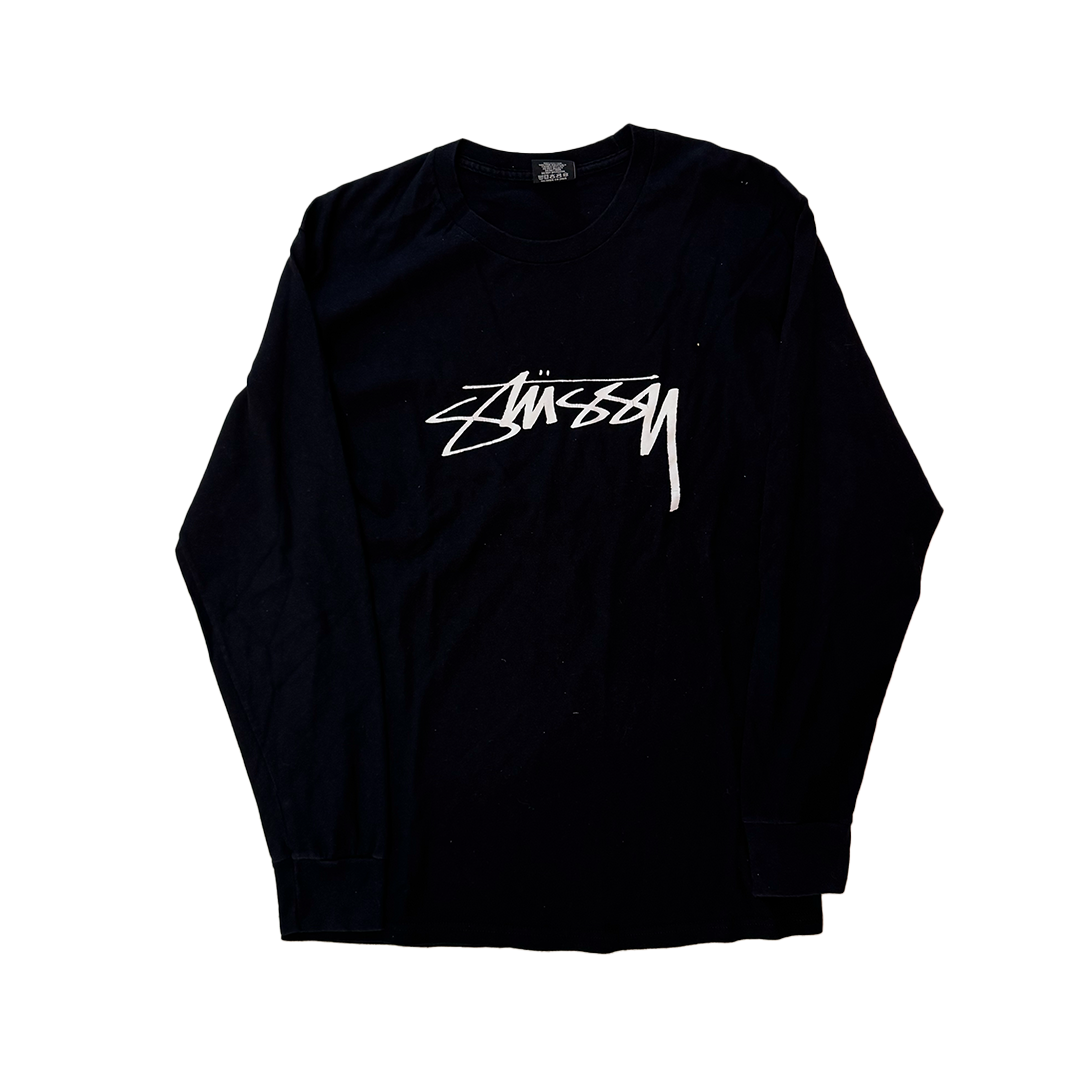 Stussy Big Logo Black Long Sleeve (M)