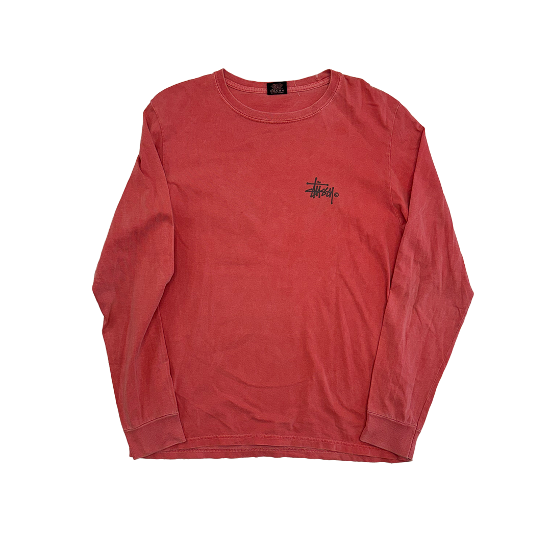 Stussy Logo Red Long Sleeve (M)