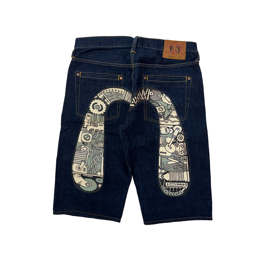 Evisu Mechanical Daicock Denim Short (36)