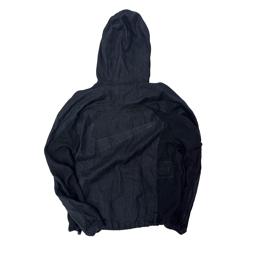 Nike x Stussy Black Linen Hoodie Jacket (S)