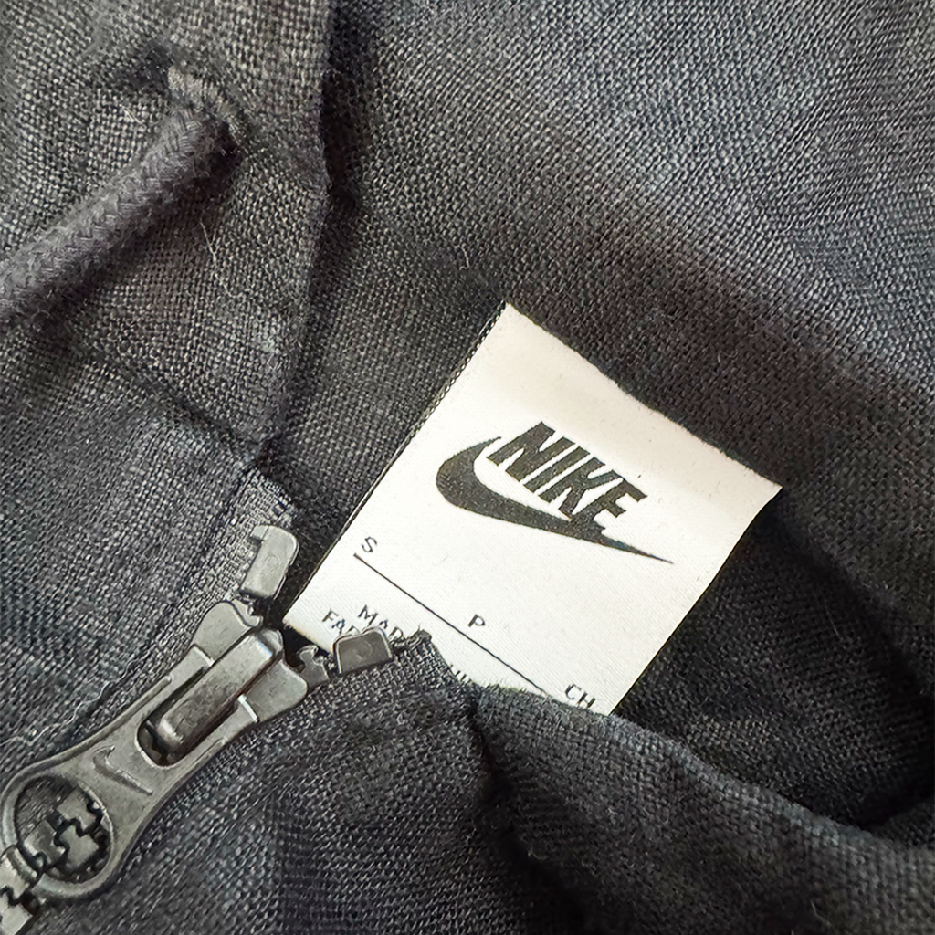 Nike x Stussy Black Linen Hoodie Jacket (S)