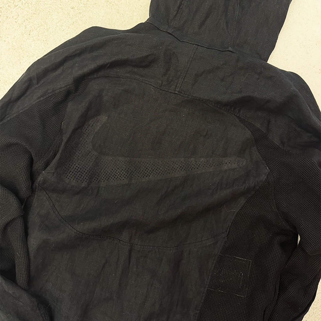 Nike x Stussy Black Linen Hoodie Jacket (S)