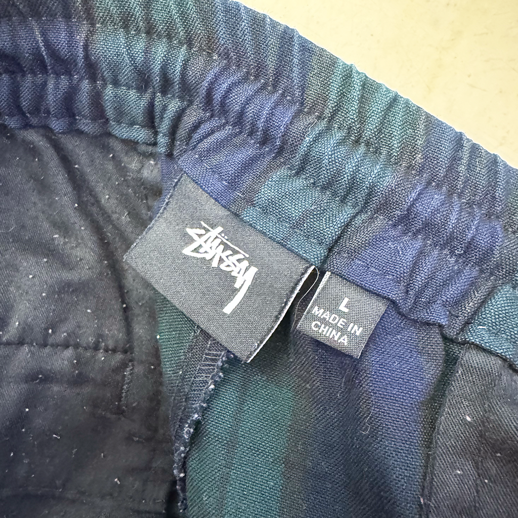 Stussy Checkered Green and Blue Light Pants (L)