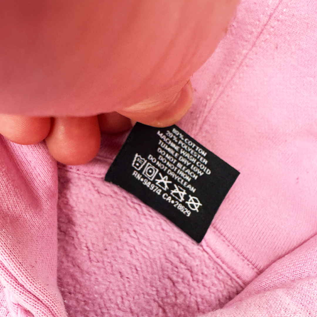 Stussy Logo Embroidery Pink Hoodie (XXL)