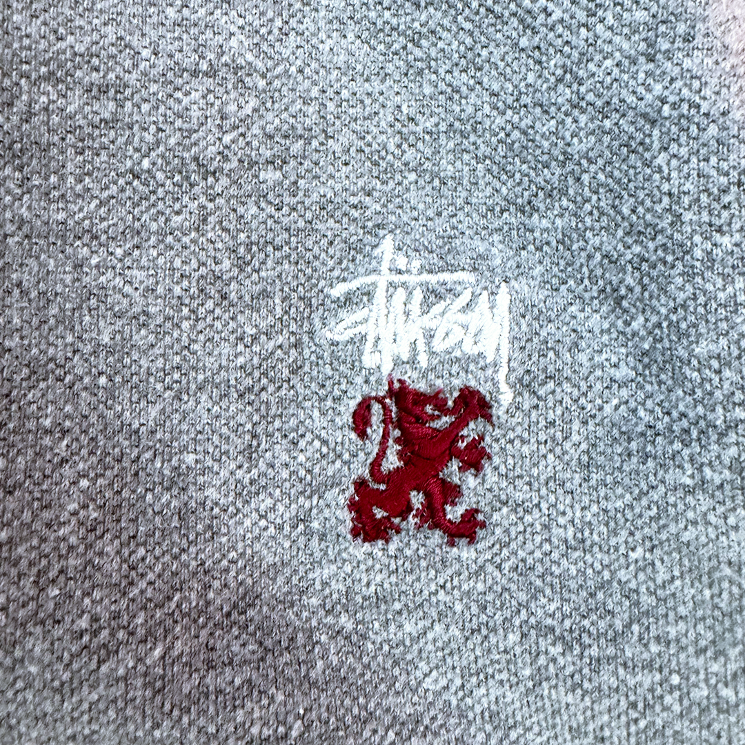Stussy Grey Embroidery Polo (M)
