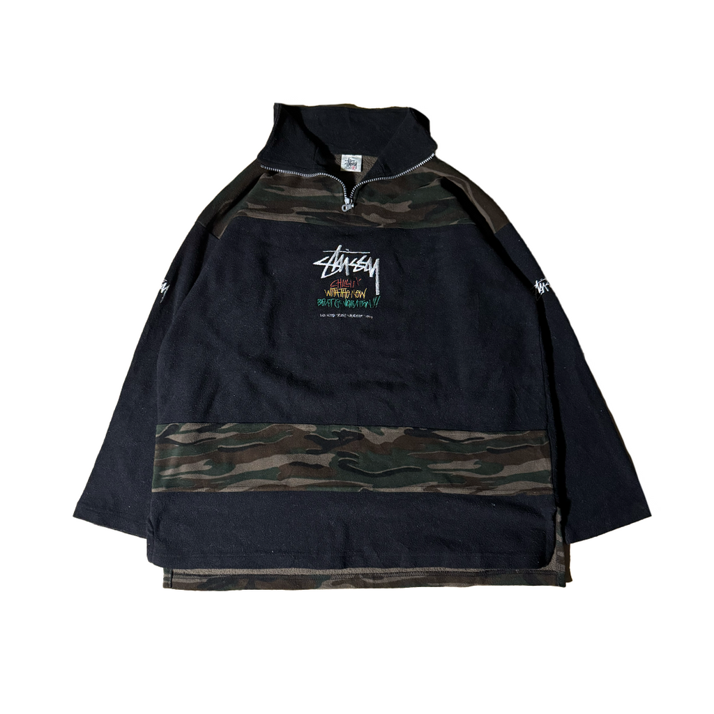 Stussy Chillin' With The New Beat Generation Quartier Zip Camo Black (F)