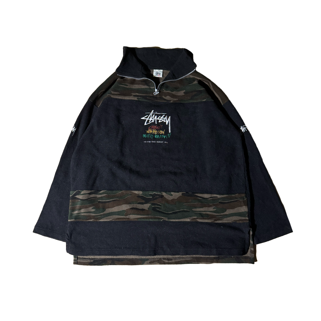 Stussy Chillin' With The New Beat Generation Quartier Zip Camo Black (F)