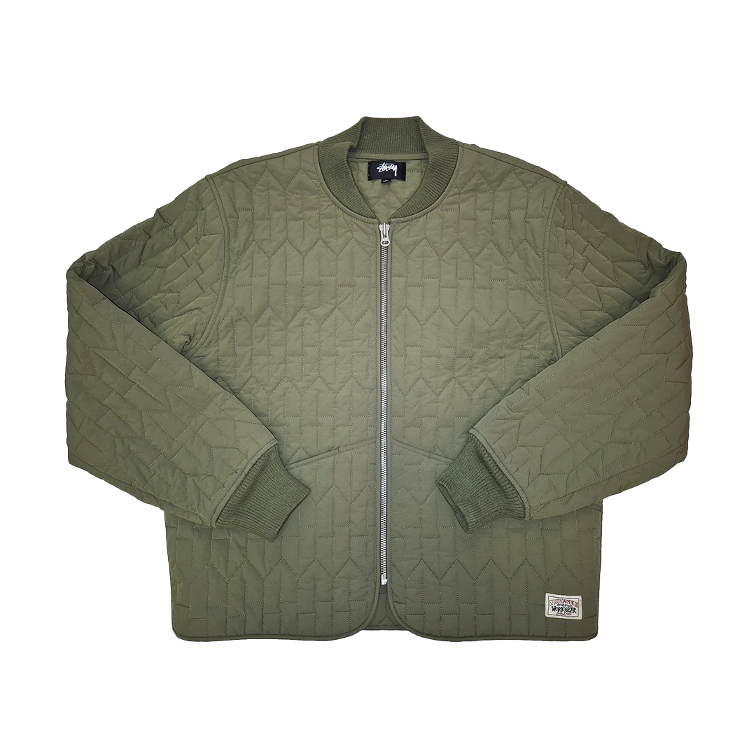 Stussy S Quilted Liner Jacket Olive (L)