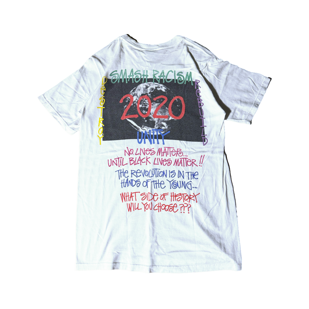Stussy Smash Racism 2020 White Tee (S)