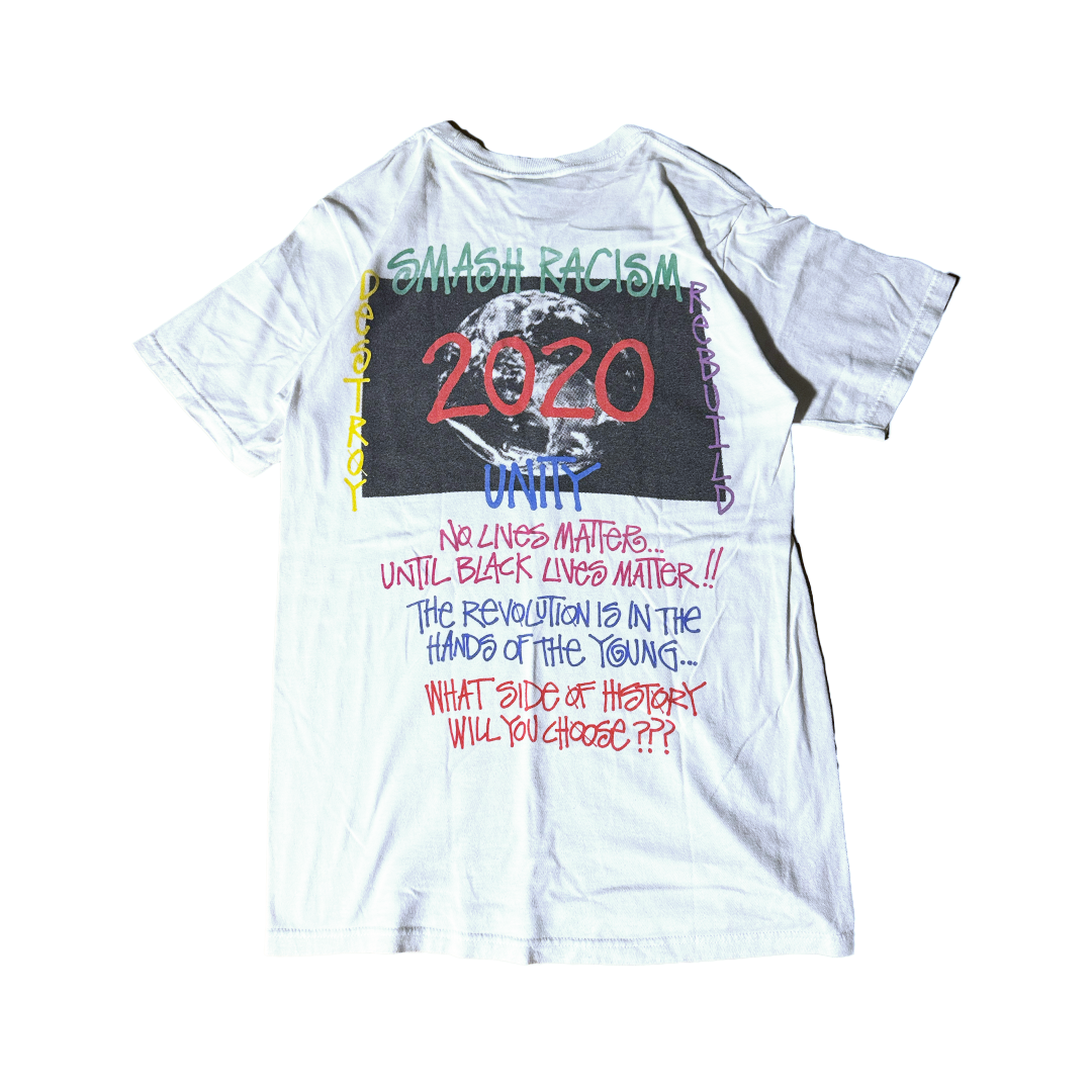 Stussy Smash Racism 2020 White Tee (S)