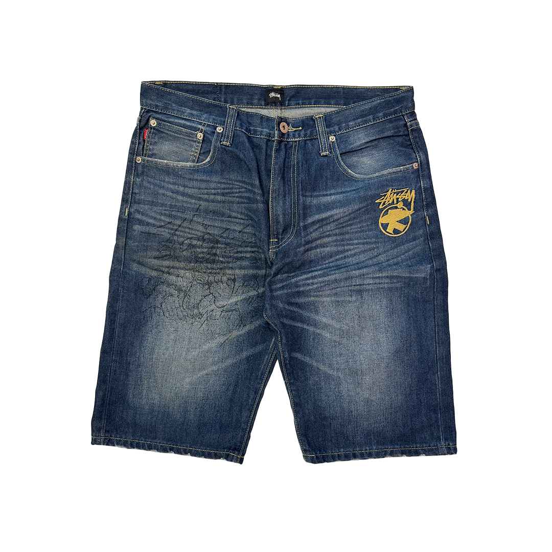 Stussy Surfer Logo Denim Short (34)