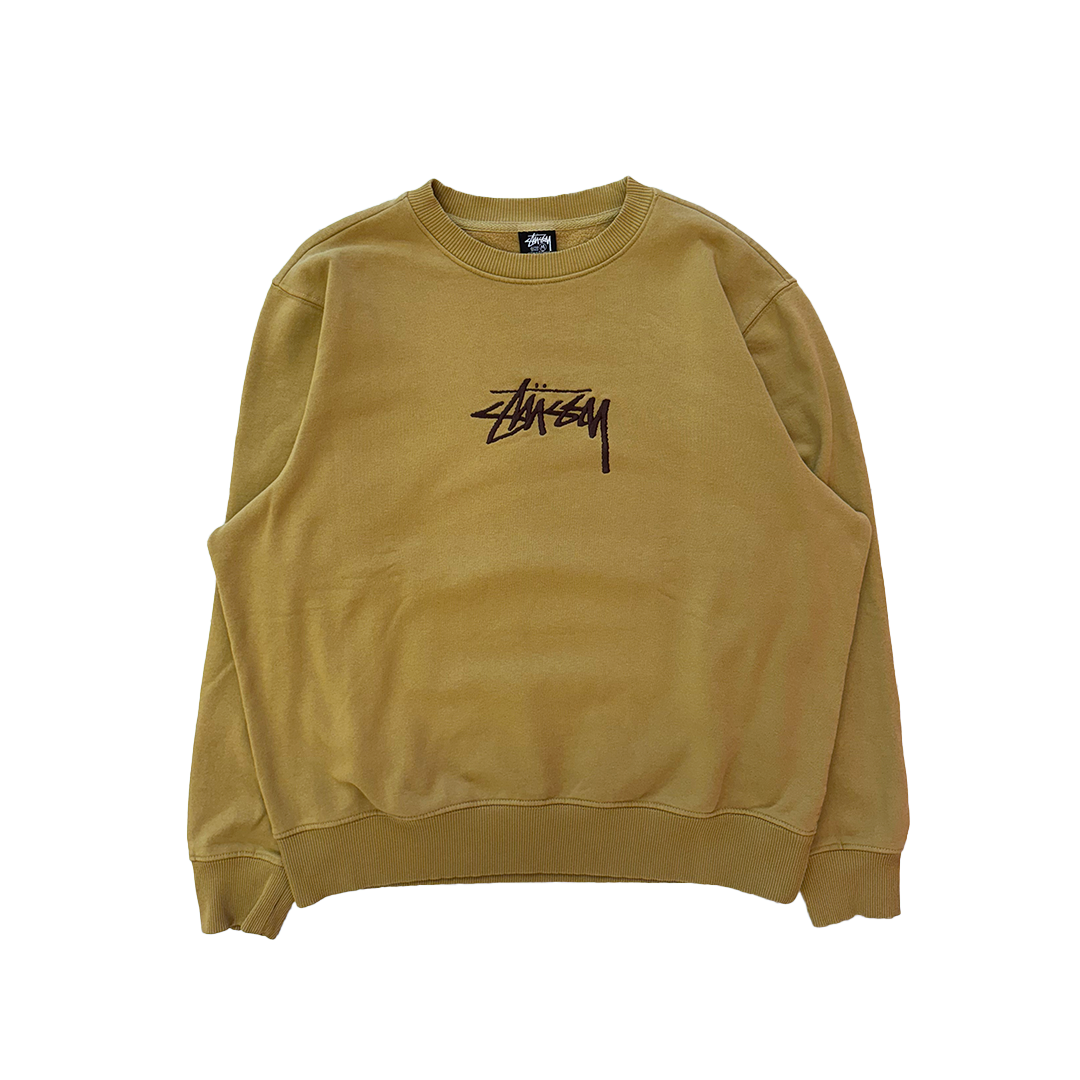 Stussy Embroidery Mustard Sweater (M)