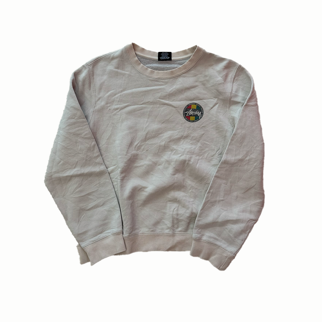 Stussy Reggae White Crewneck (M)