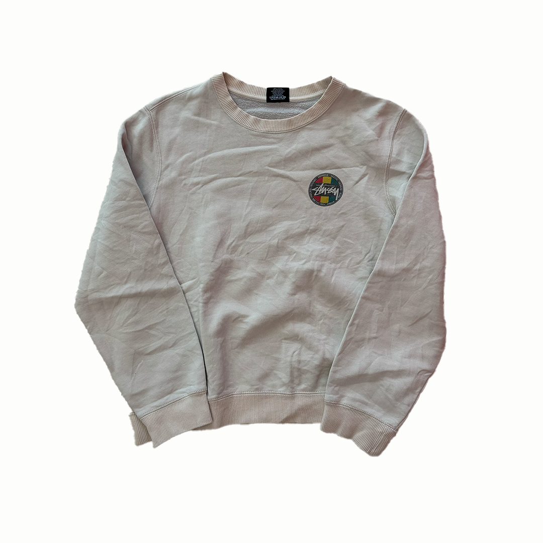 Stussy Reggae White Crewneck (M)