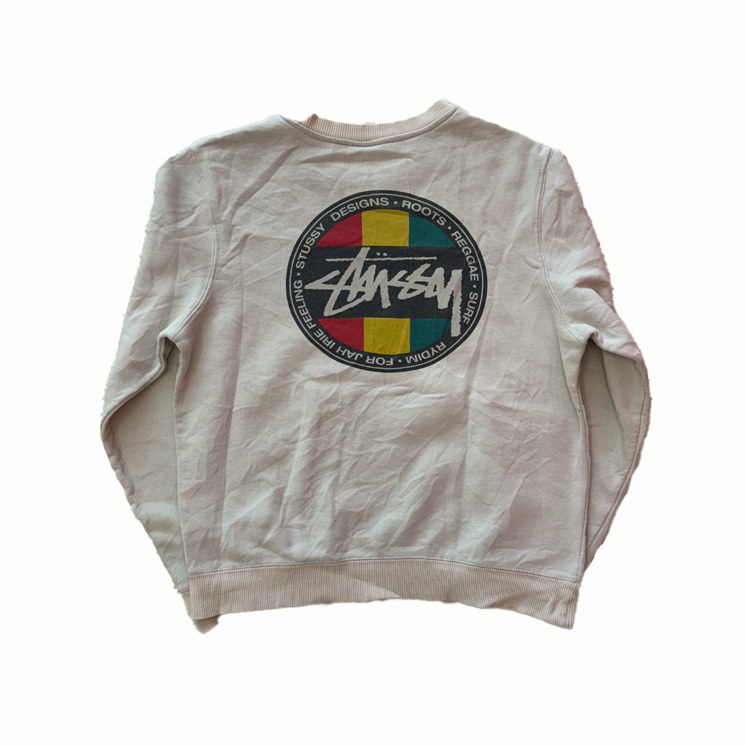 Stussy Reggae White Crewneck (M)