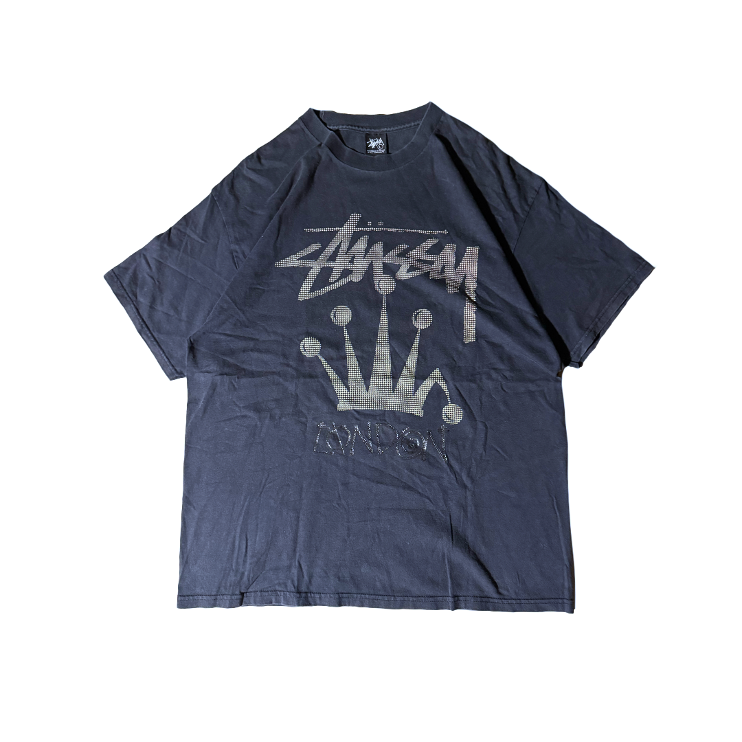 Stussy Crown London Black Tee (L)