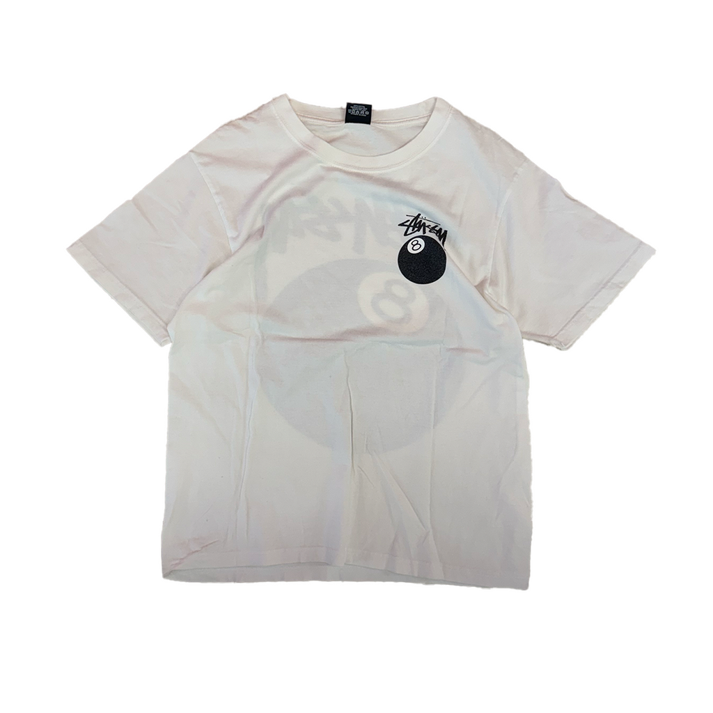 Stussy 8-Ball White Tee (M)