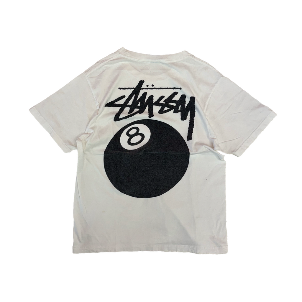 Stussy 8-Ball White Tee (M)