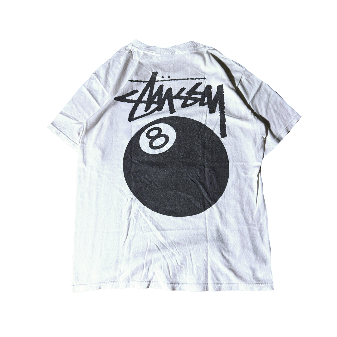 Stussy 8-Ball White Tee (M)