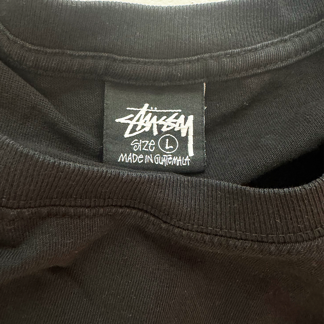 Stussy S Talk Pigment Dyed Black Tee (L)