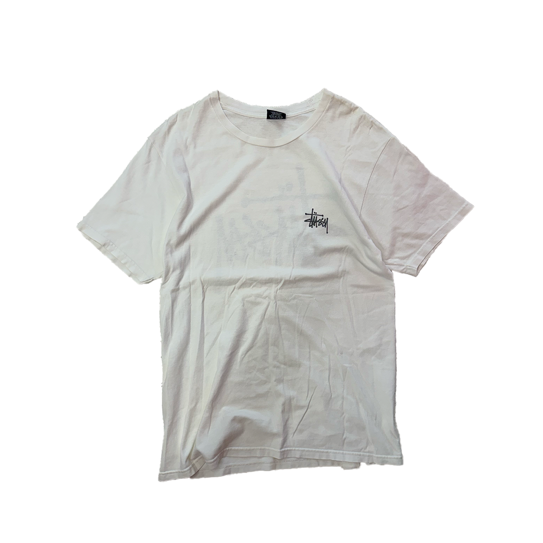 Stussy Logo White Tee (M)