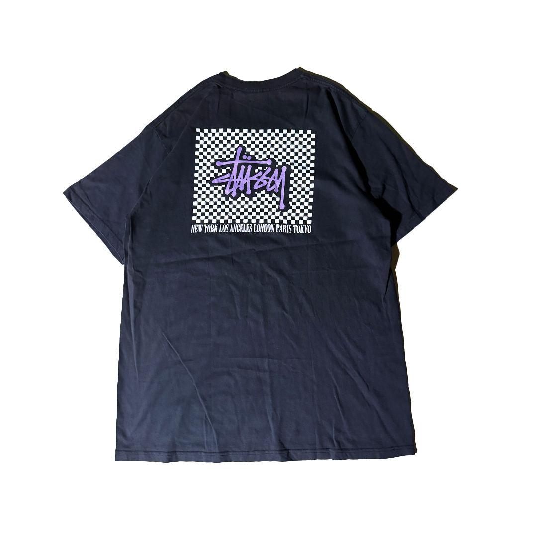 Stussy Checkers Black Tee (XL)