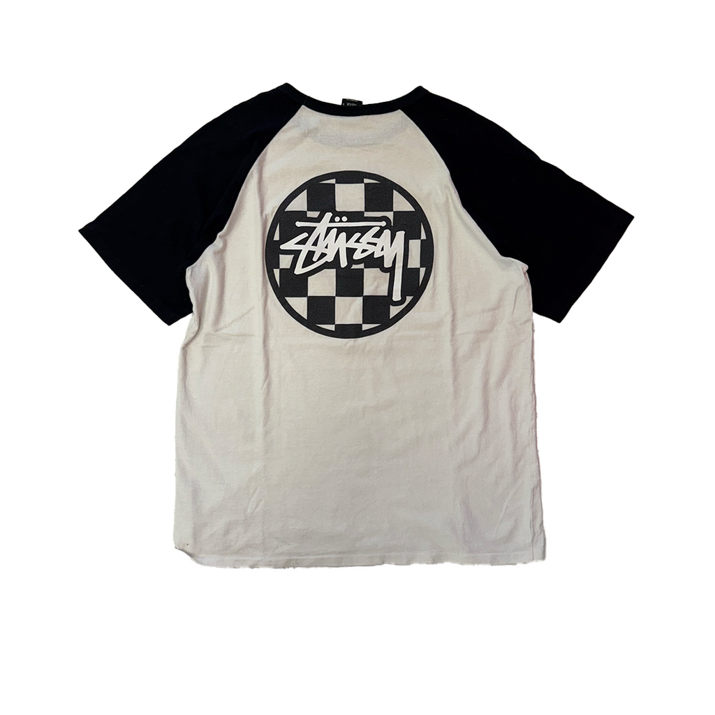 Stussy Bicolor Black and White Check Tee (M)