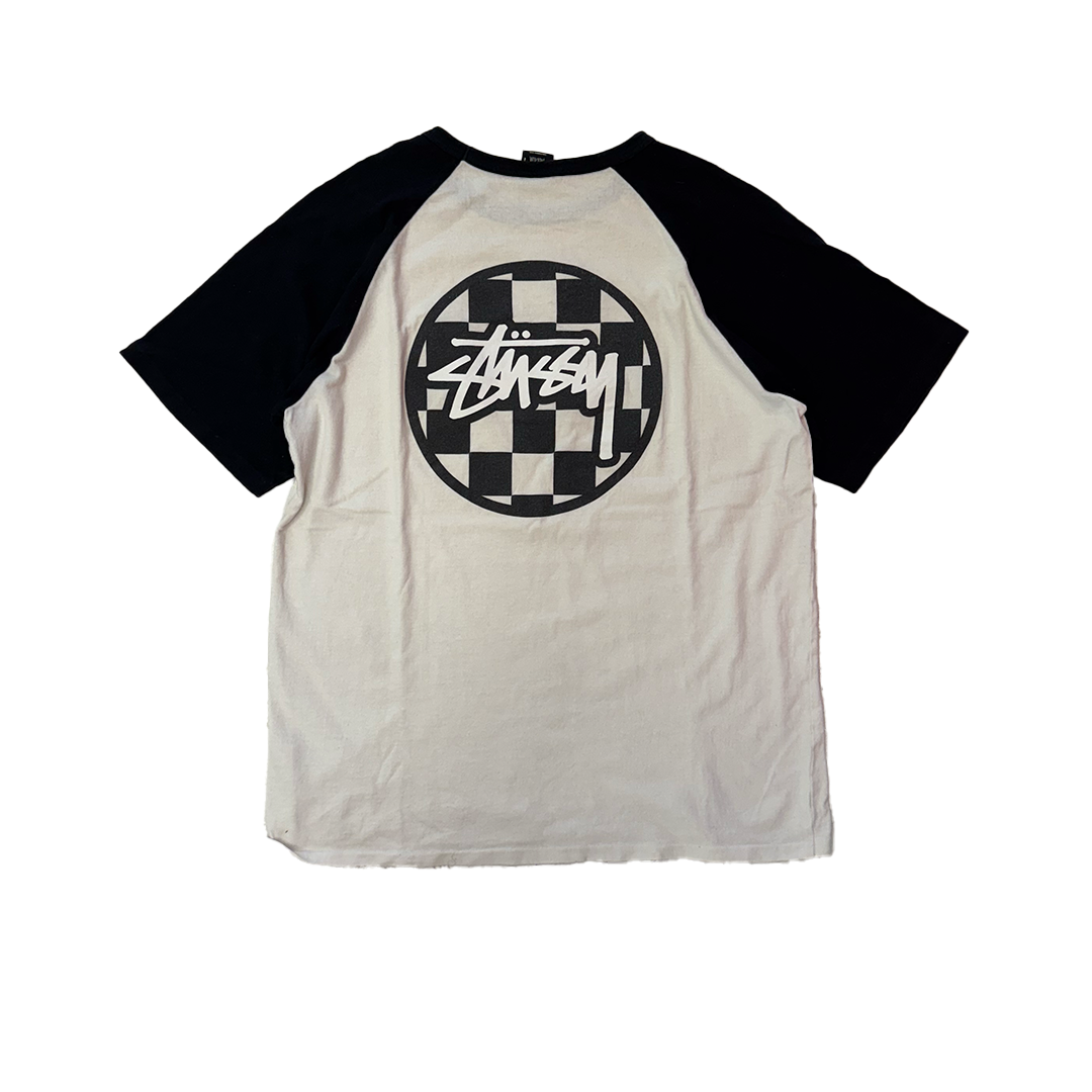 Stussy Bicolor Black and White Check Tee (M)