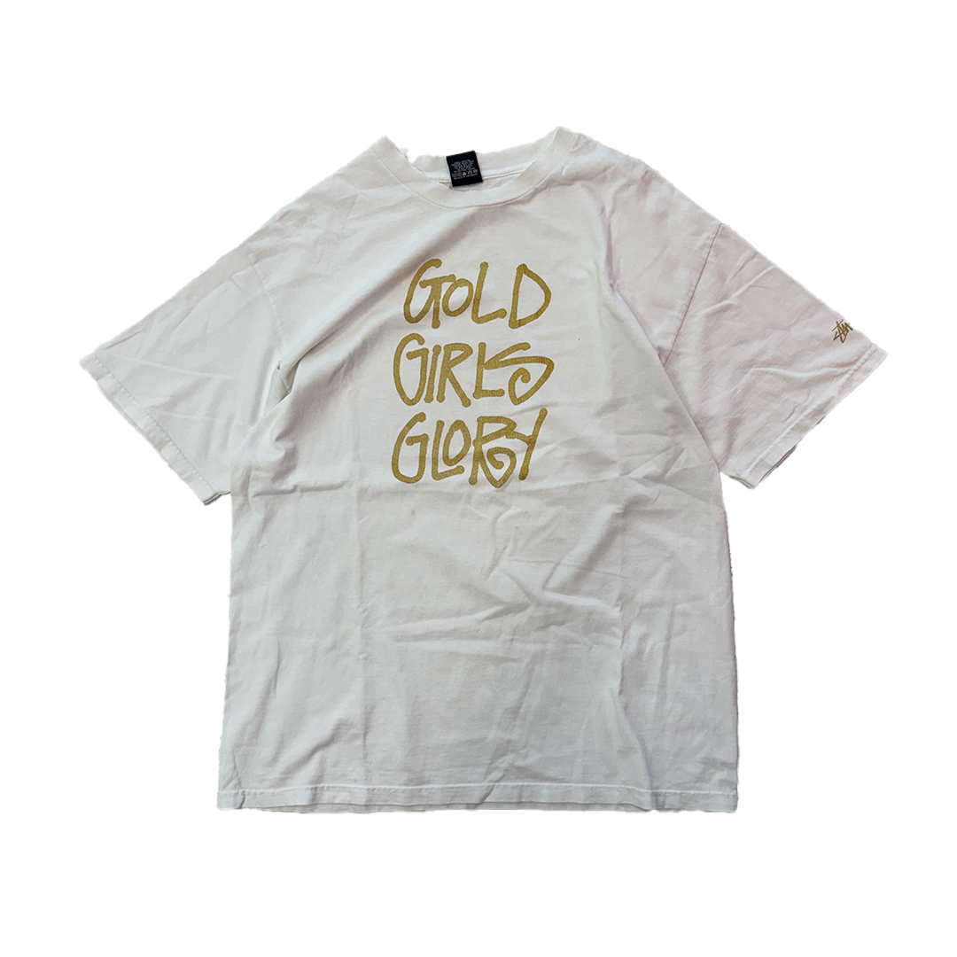 Stussy Gold Girls Glory White Tee (L)