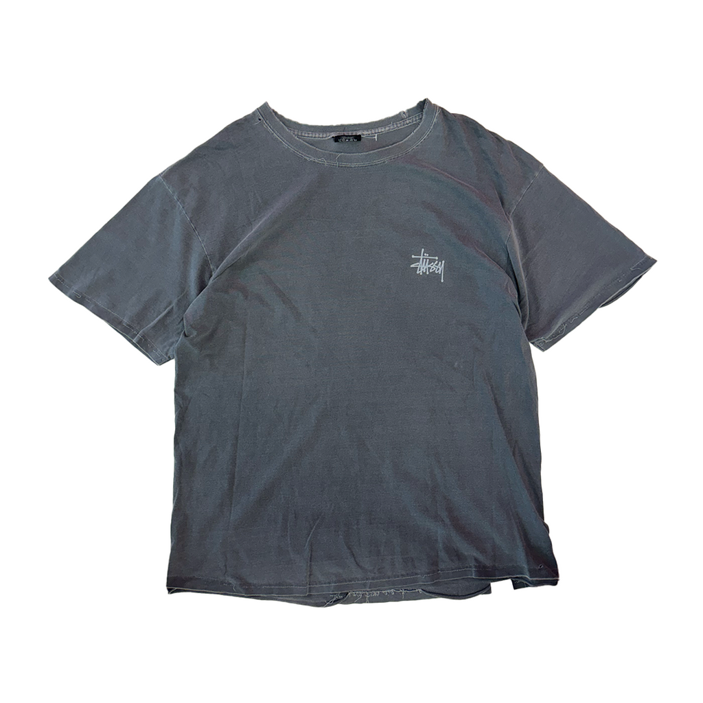 Stussy Grey Faded Logo Tee (L)