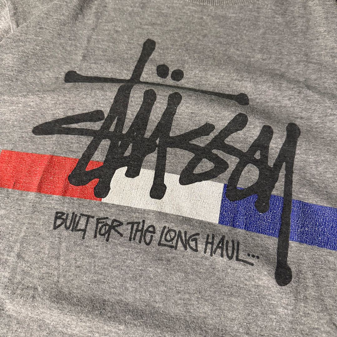 Stussy Built for the Long Haul Grey Tee (M)