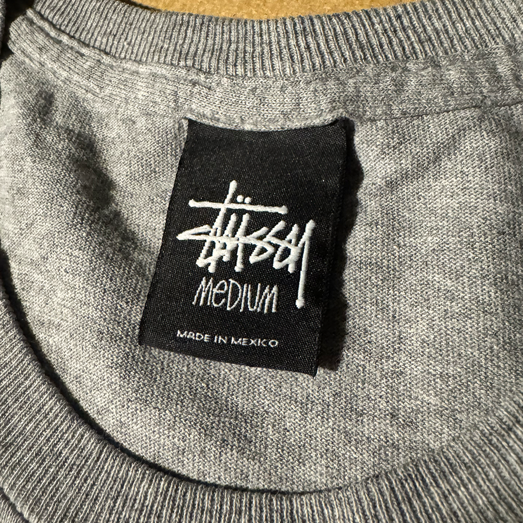 Stussy Built for the Long Haul Grey Tee (M)