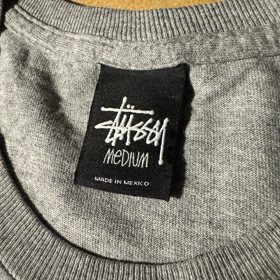 Stussy Built for the Long Haul Grey Tee (M)