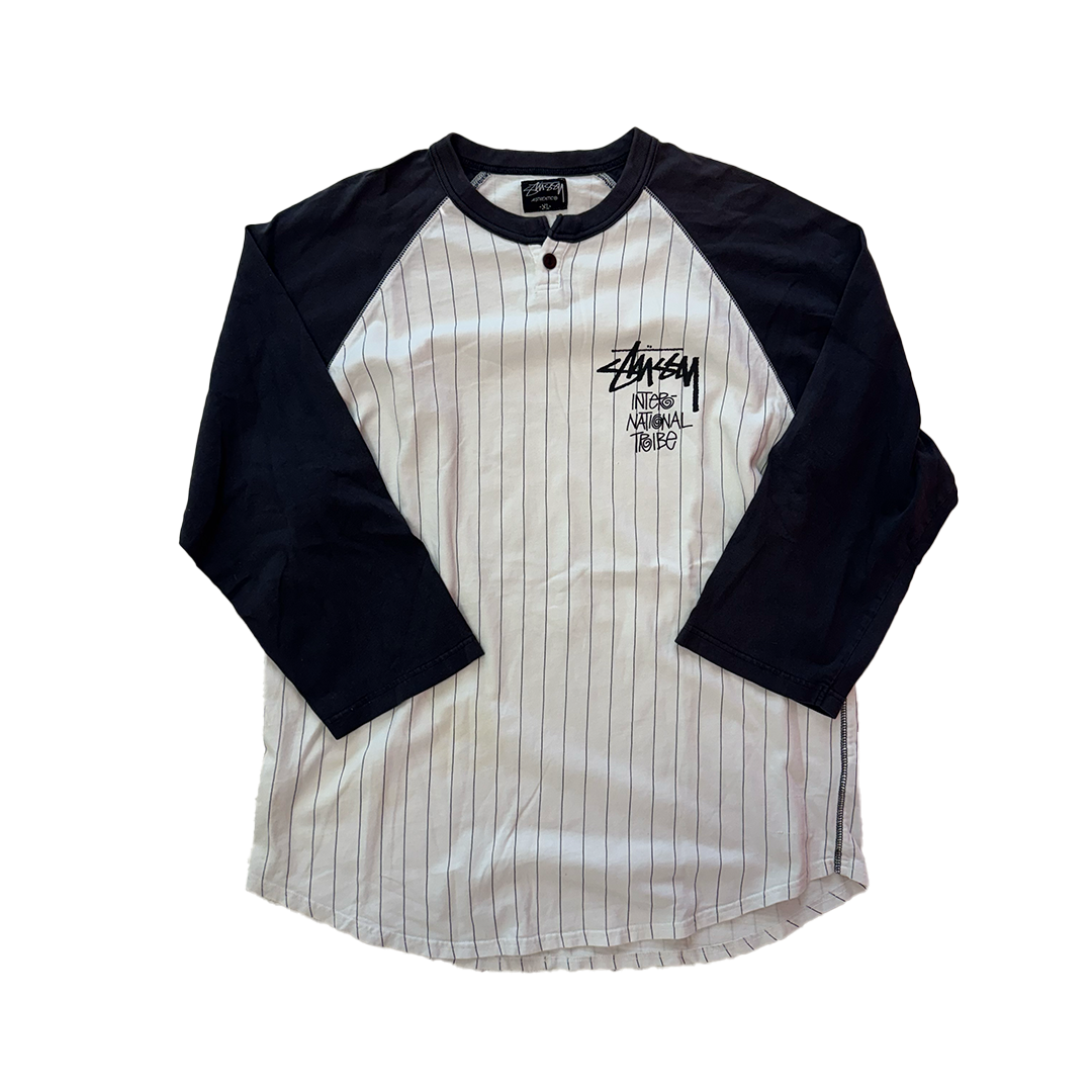 Stussy International Tribe Stripe Half Sleeve Tee (XL)