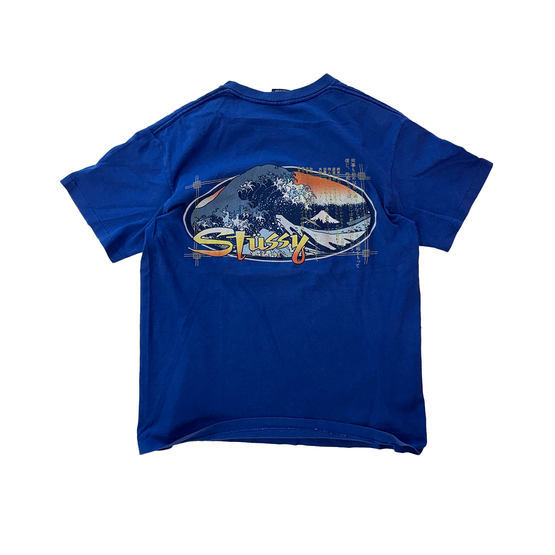 Stussy High Sea Single Stitch Blue Tee (M)