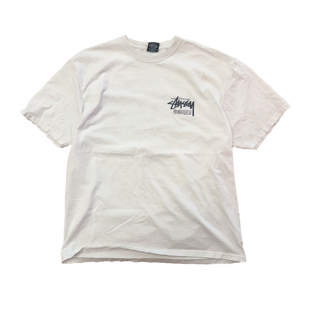 Stussy Honolulu White Tee (L)