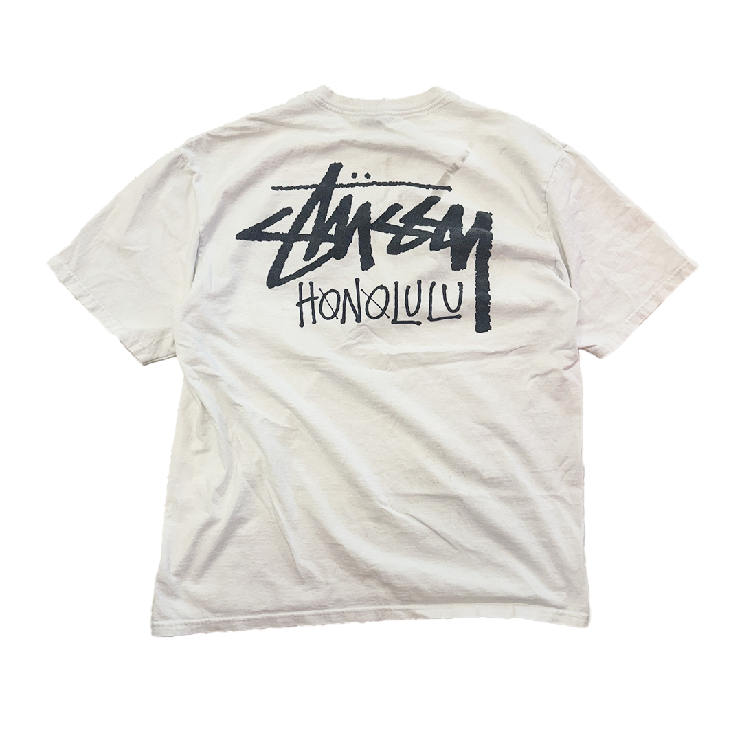 Stussy Honolulu White Tee (L)