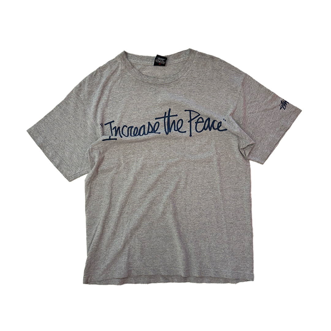 Stussy Increase The Peace Grey Tee (M)