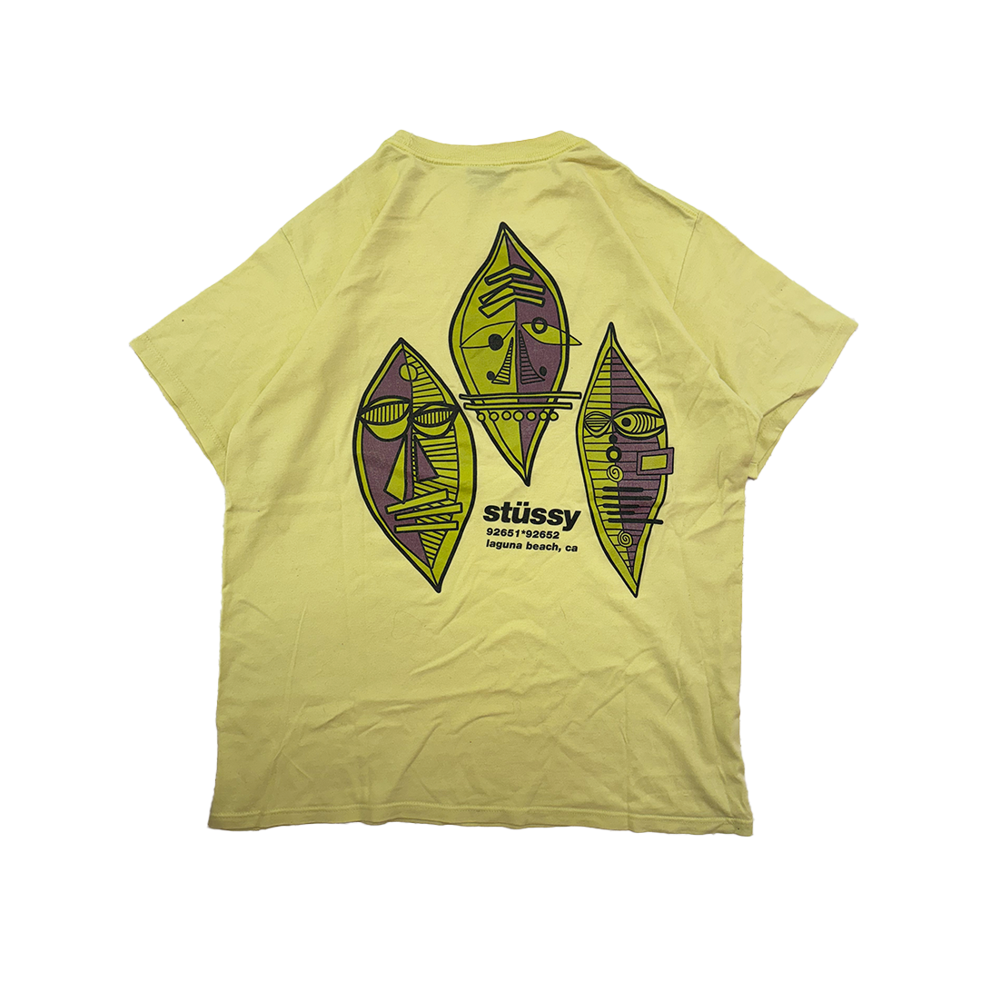 Stussy Laguna Beach Yellow Tee (L)