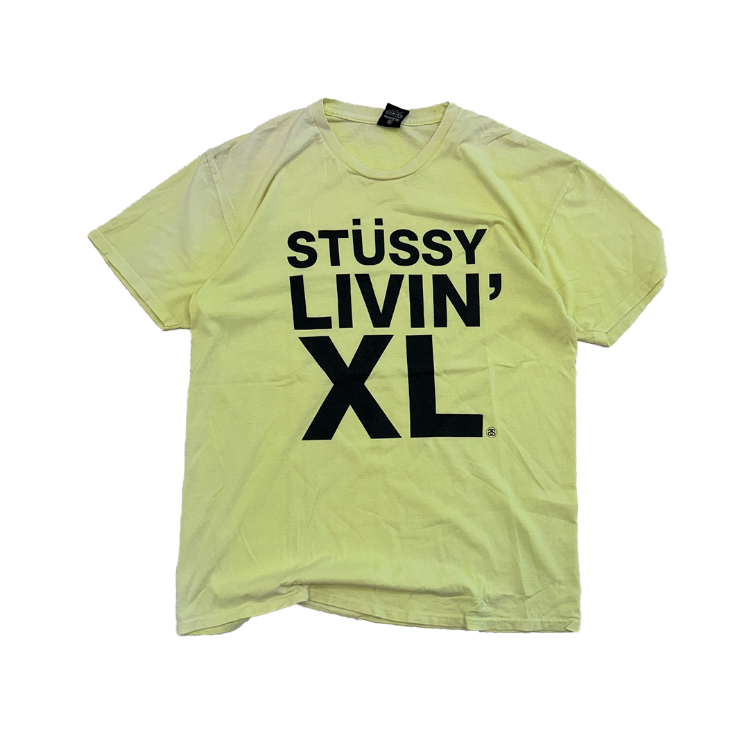 Stussy Still Livin XL Yellow Tee (L)