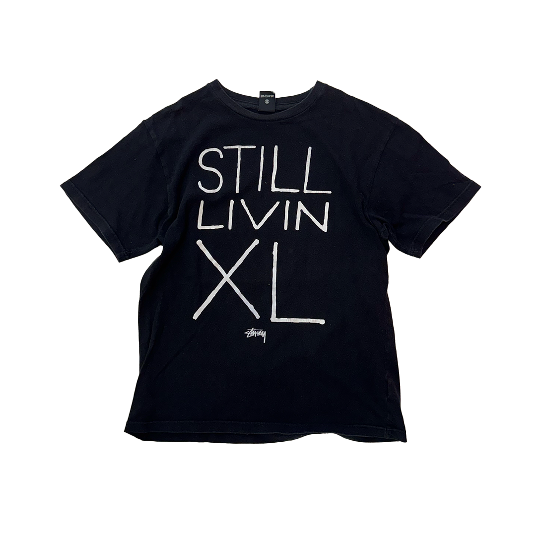 Stussy Still Livin XL Black Tee (M)