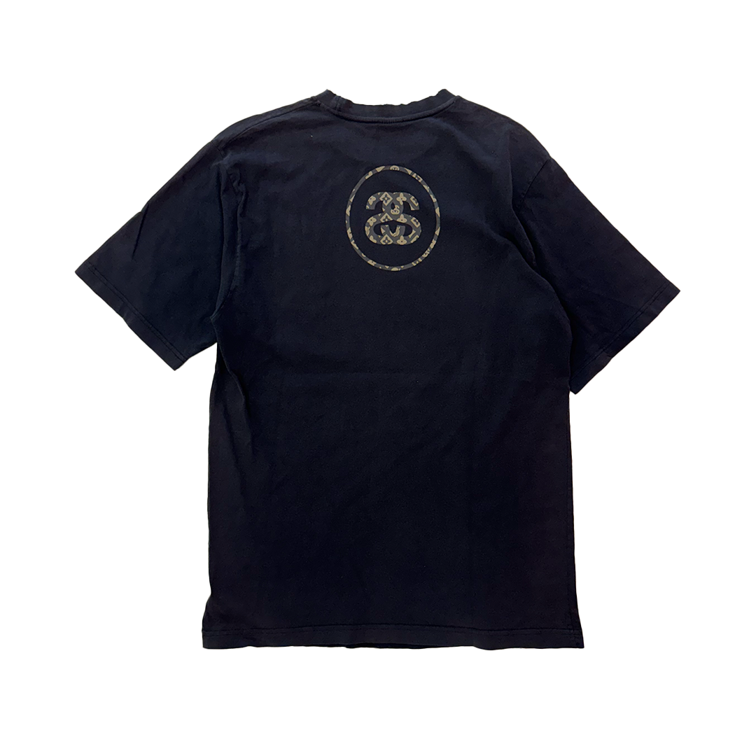 Stussy N°4 Vuitton Inspired Monogram Black Tee (L)