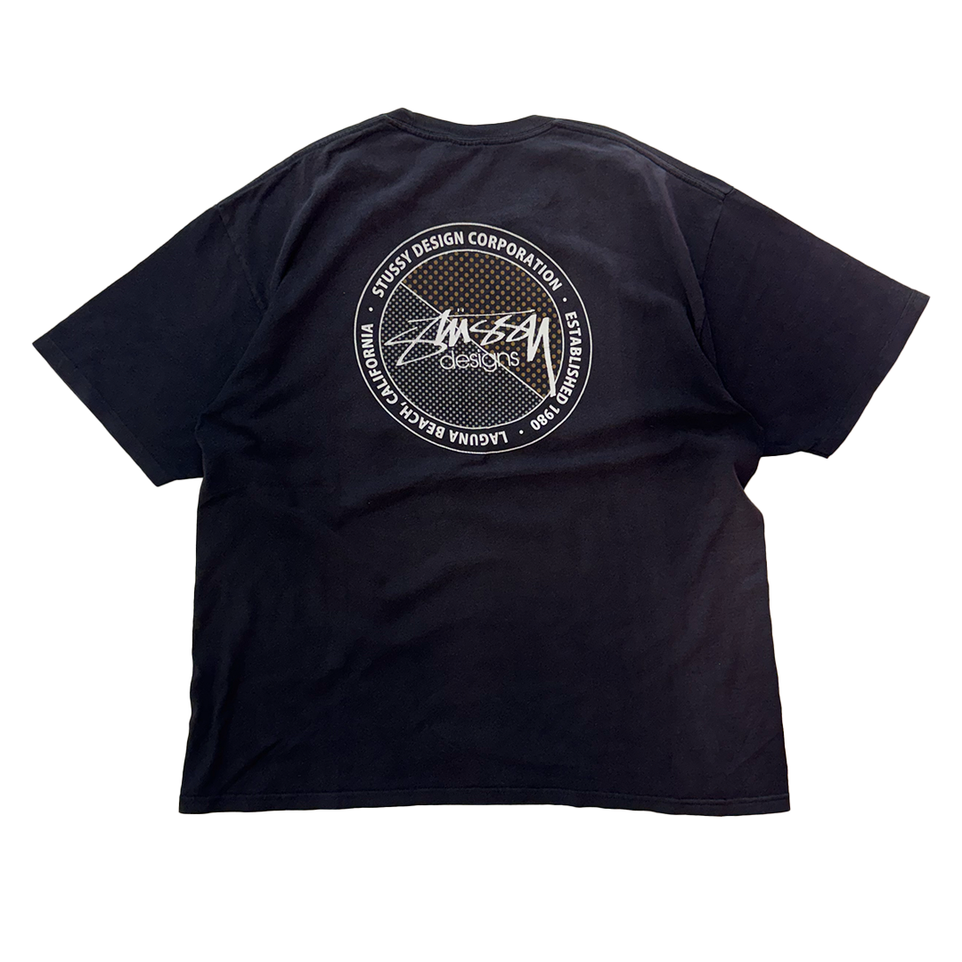 Stussy Designs Circle Black Tee (XL)