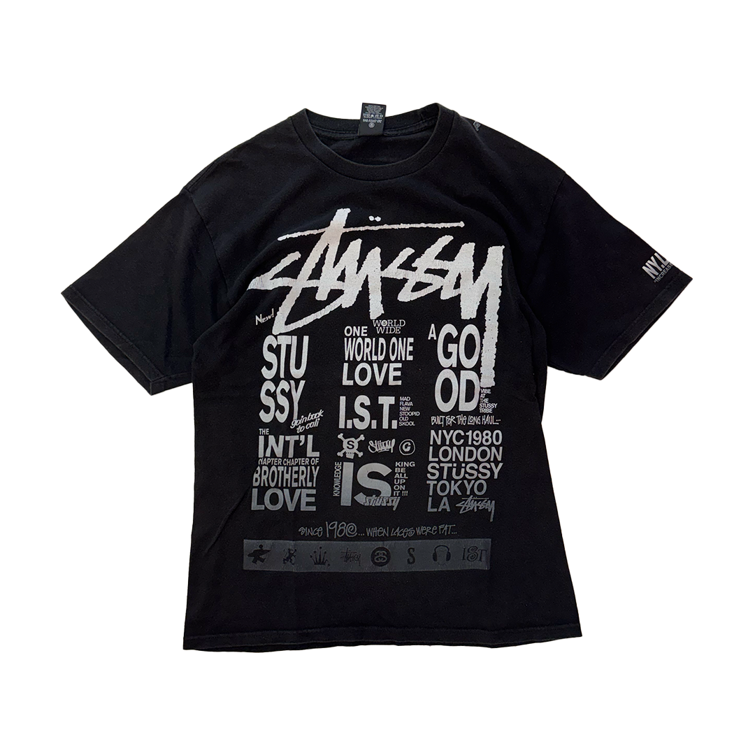 Stussy World Wide Black Tee (M)