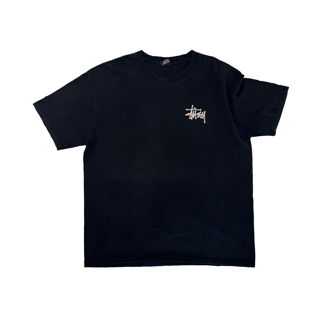 Stussy Logo Heavy Black Tee (XL)
