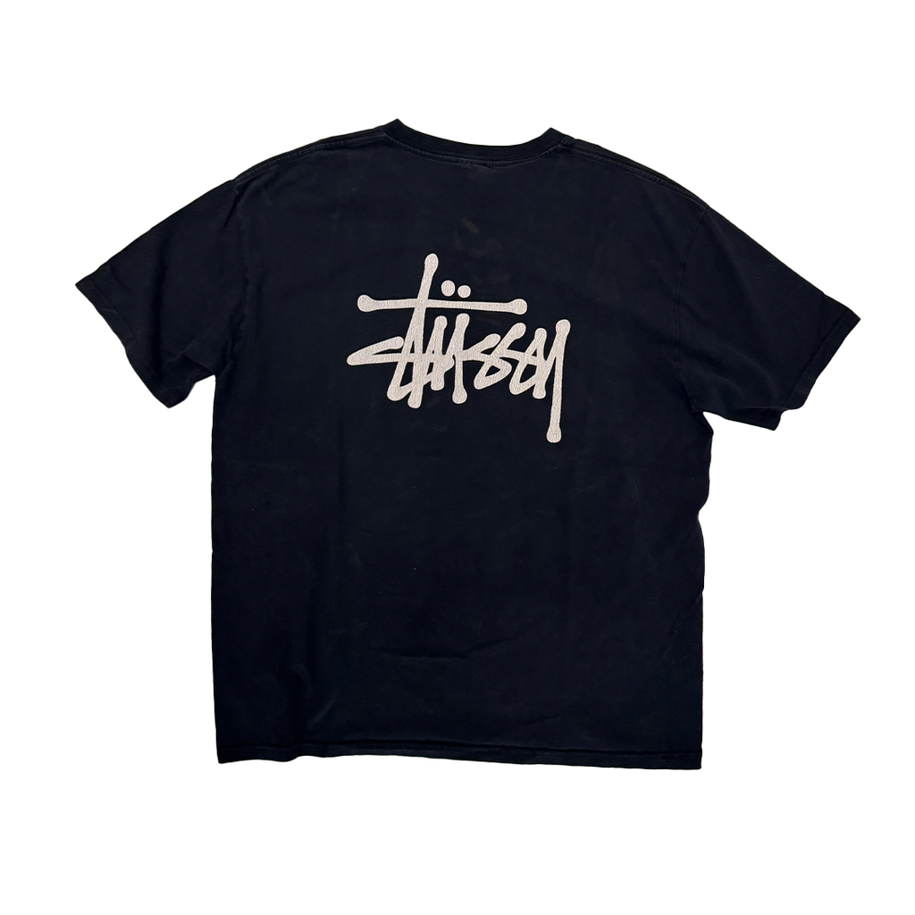 Stussy Logo Heavy Black Tee (XL)